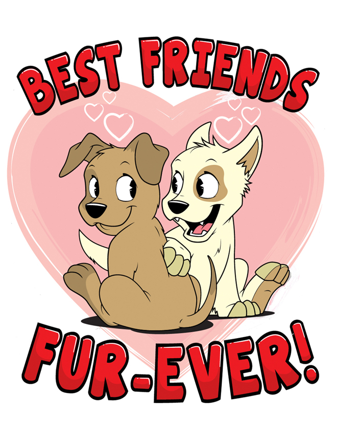 Two dogs illustration by Rodgon