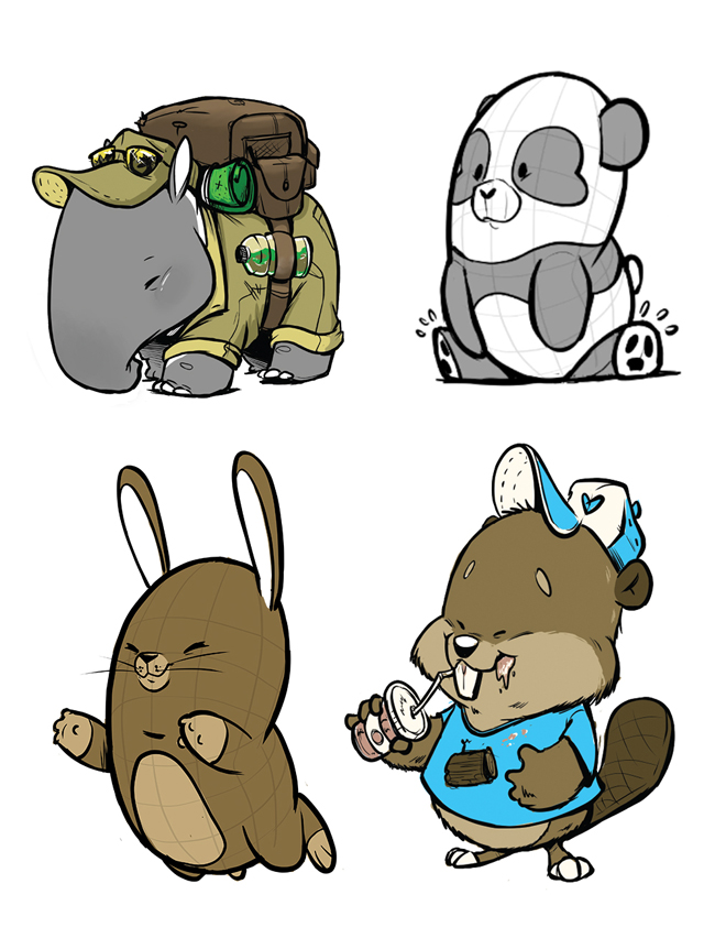 Animal group illustration by Rodgon