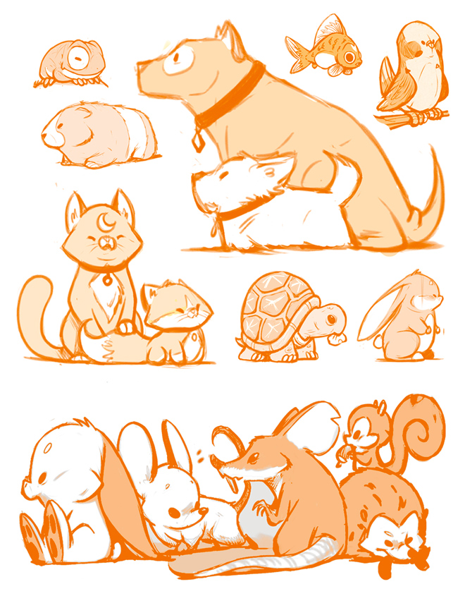 Animal illustrations by Rodgon