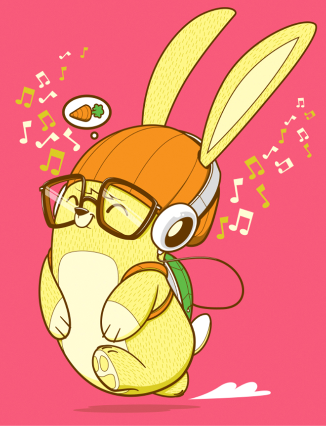 Bunny illustration by Rodgon