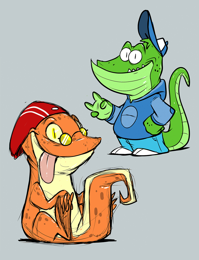 Lizards illustration by Rodgon